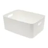 The milky white large-capacity storage basket is suitable for both bedrooms and living rooms Item Picture